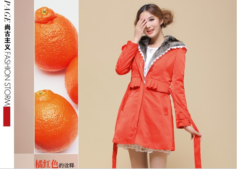 2013 fashion Faux fur lining Coat women's winter cotton-padded  WindCoat ladies' winter jacket Quilted outerwear New Arrivel