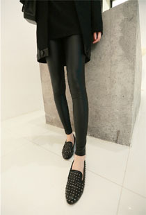 2013 fashion legging female faux leather legging pants PU elastic tights