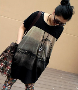 2013 fashion maternity clothing summer loose plus size long design maternity short-sleeve t-shirt maternity top