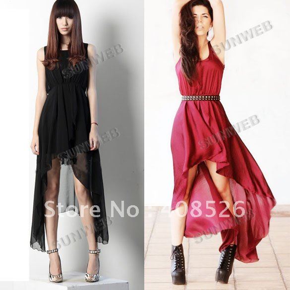 2013 Fashion New Womens Temperament Irregular Chiffon Long Dress Maxi free shipping 5162