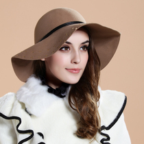 2013 fashion Pepper potts pure wool ladies big  wide brim cap ,free shipping