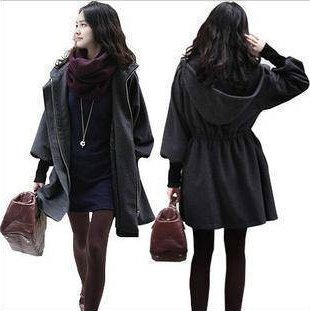 2013 fashion plus size medium-long winter women's wool coat puff sleeve woolen outerwear Cheap jacket Free shipping V612