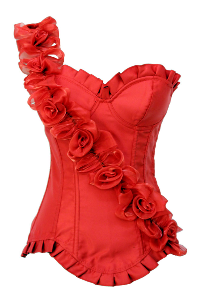 2013 Fashion royal vest shaper red bodice flower lacing 5220 - 3 free shipping