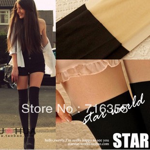 2013 Fashion sexy stitching false barreled High Socks was thin pantyhose stockings free shipping