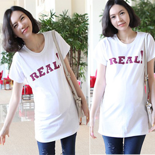 2013 fashion summer maternity clothing maternity cotton short-sleeve top t-shirt plus size loose
