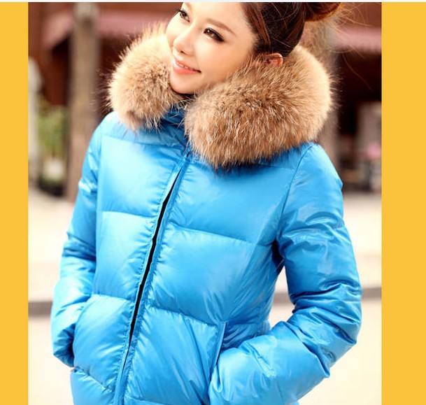 2013 Fashion Wadded coats Candy colors Slim thickening Fur collar cotton-padded outerwear fashion jackets outwears