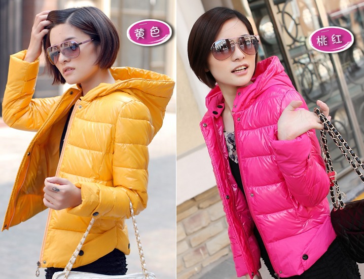 2013 Fashion winter down coat Women short design outerwear slim glossy thickening Lady jacket parkas Free Shipping ND0007