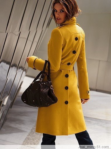 2013 fashion women coat long Mustard yellow front and back fashion brief cashmere overcoat multicolor plus size free shipping