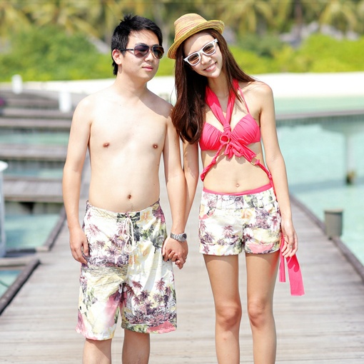 2013 fashionable casual flower patterns graphic design lovers beach pants
