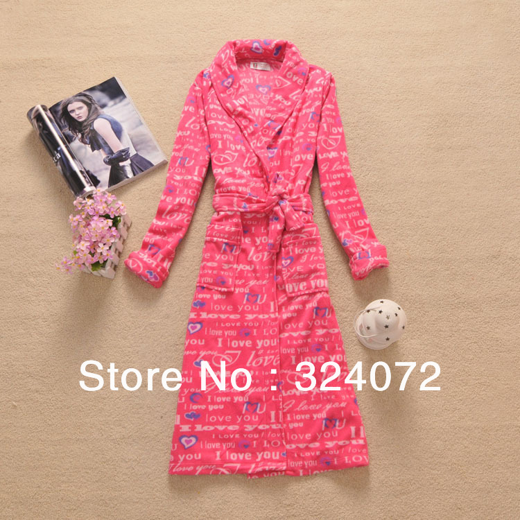 2013 fashionable new original multicolor lovely beautiful gown bath robe leisure wear free shipping