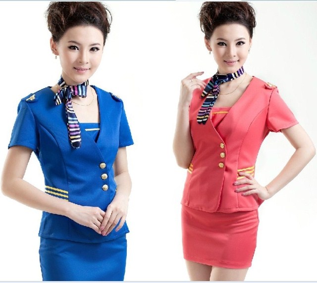 2013 female work wear skirt clothes set stewardess uniforms elegant work wear