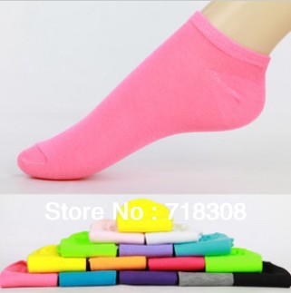 2013 free Shipping 30 pairs Candy Colors 100% Cotton Womens Fashion Low Cut Ankle Crew Slipper Socks
