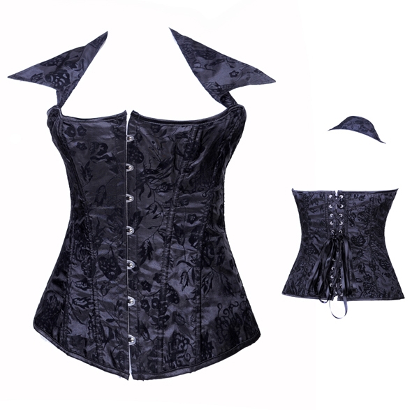 2013 Free Shipping 4 Available S,M,L,XL Size Full Steel Strap Boned Corset Classic Printing Burlesque Corset