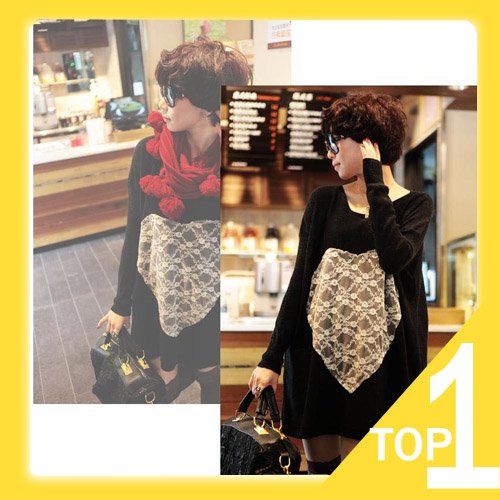 2013 Free shipping autumn pure Knit long sleeve Long paragraph Women's O-neck Sweaters Y1052 (Drop shipping support!)