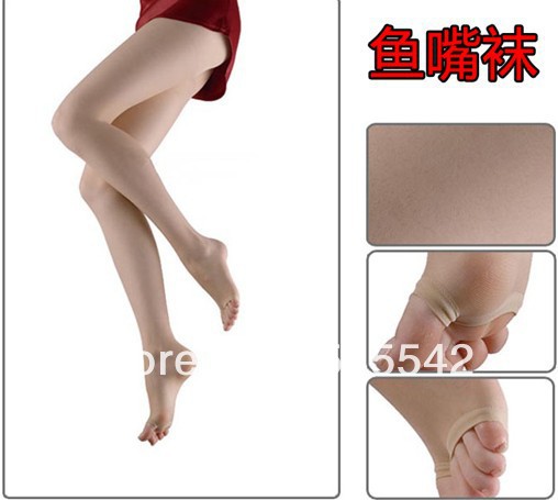 2013 Free shipping free size  woman sexy silk stockings open toe socks fish mouth stockings panty hose 2495 *j1