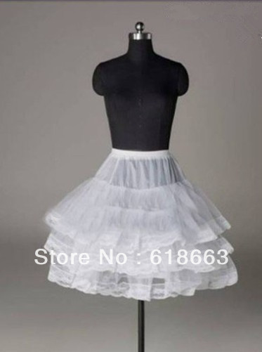 2013 free shipping Hot sale NEW beauty 3 Layer lace Short Skirt Crinoline wedding DRESS PetticoatUnderskirt