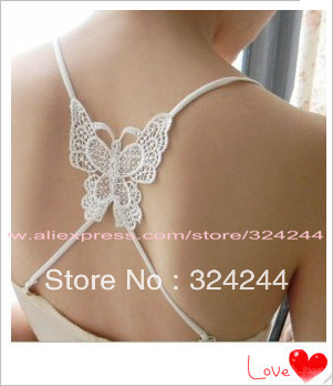 2013 free shipping Invisible shoulder strap bra racerback. beautiful butterfly bra belts,Cross pectoral girdle,300pec/lot