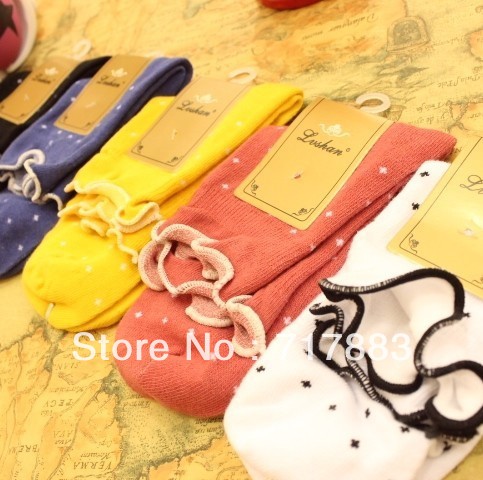 2013 FREE SHIPPING lace decoration stripe roll-up hem 100% women's cotton socks,HIGH QUALITY SOCKS,6pairs/lot