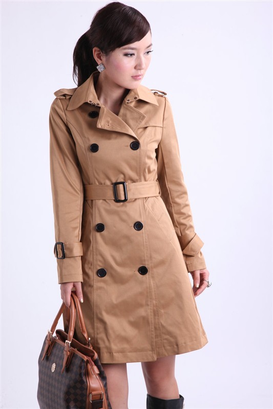 2013 free shipping star style Double-breasted Spring and Autumn wind coat female trench TS-1158