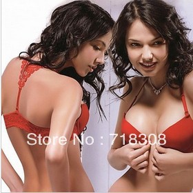 2013 free shipping stripe one piece seamless push up bras set women's underwear set  wholesale&retail