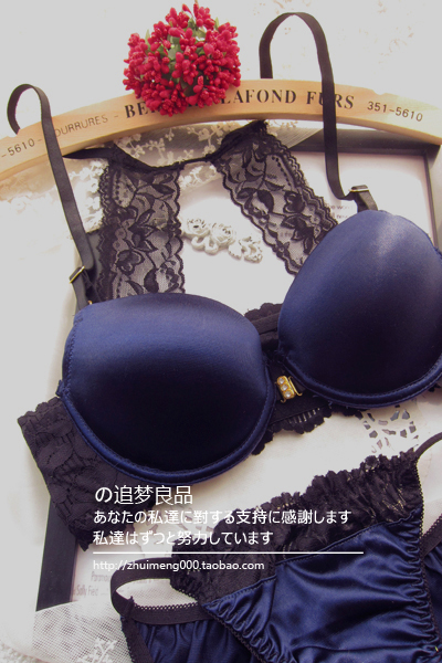 2013 free shipping Tsarina . sexy front button beauty back underwear quality noble push up bra set