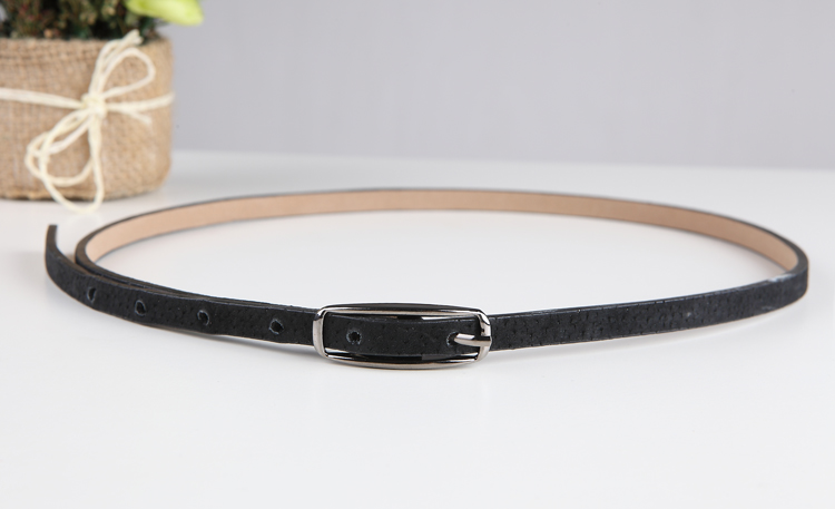 2013 free shipping waistband girdle belts Fashion genuine leather shote thin leather  strap all-match b111 chromophous