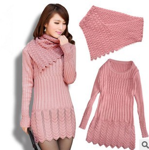 2013 free shipping Winter Slim long-sleeved korean style women crochet sweater