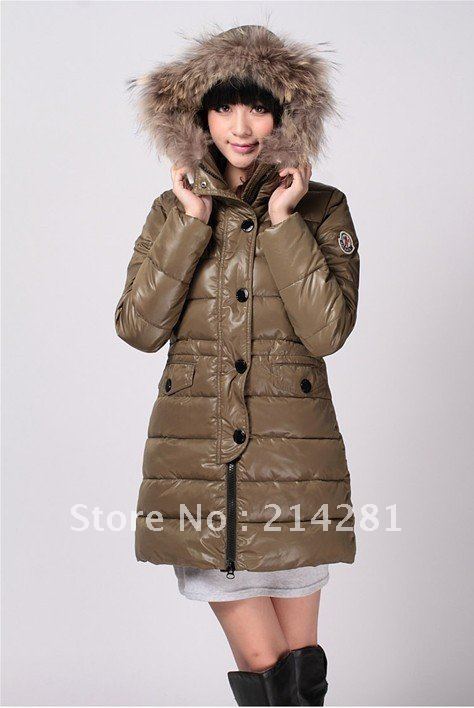 2013 Free shipping woman cotton coat autumn and winter large fur collar long wadded jacket outerwear coat