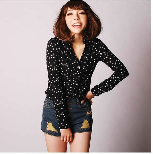 2013 Free Shipping women blouse with long sleeve casual wear lady tops new fashion style ladies' dress shirt