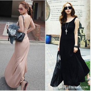 2013 Free shipping!!!Women's Long Dress Off the Shoulder Floor-length Brief Cute Dress Bohemian dress
