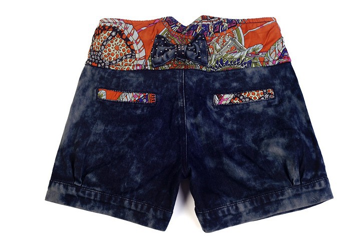 2013 Free shipping zipper paillette ornament pockets shorts for summer free size denim shorts women215-305