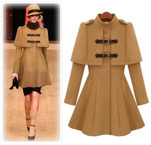 2013 Free ShippingThe treasures of the town factory 2013 Korean version of the new spring Slim stand collar coat cloak woolen co