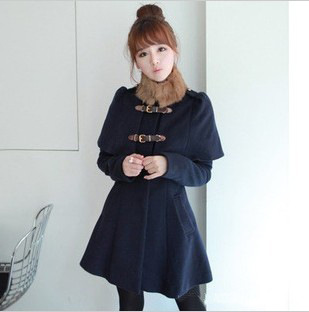 2013 Free ShippingTreasures of the town factory Korean version of the 2013 women's new Slim skirt cloak woolen coat woolen coat