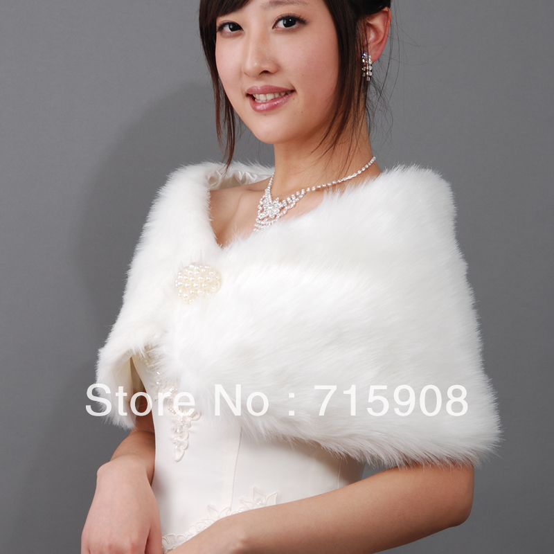 2013 fur shawl wedding wrap formal dress cheongsam married outerwear bride cape white