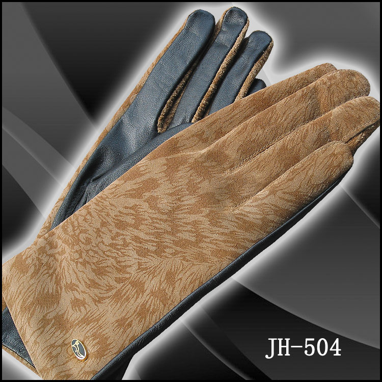 2013 genuine leather gloves autumn excellent women's suede genuine leather gloves 504