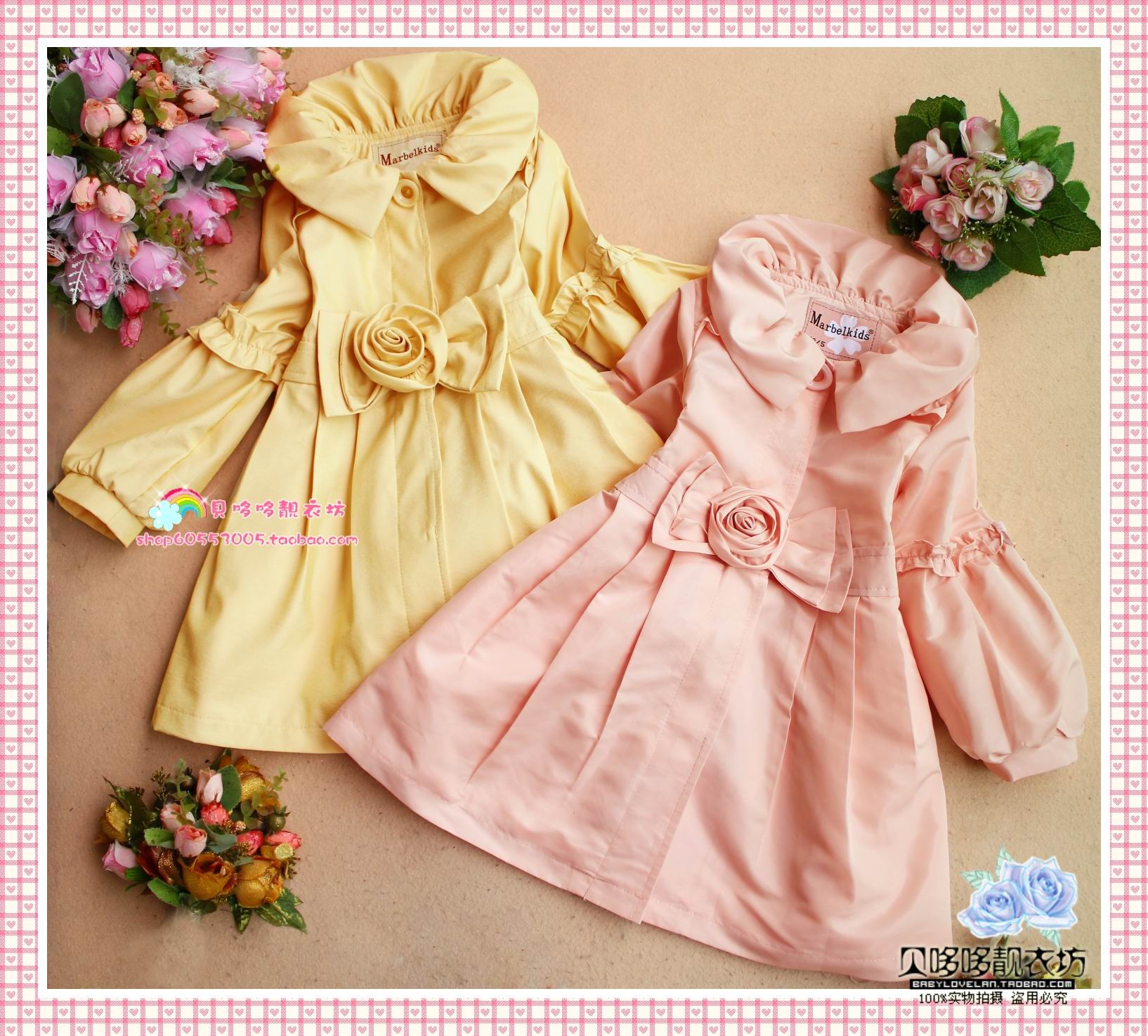 2013 girls clothing fashion trench child casual outerwear f6556