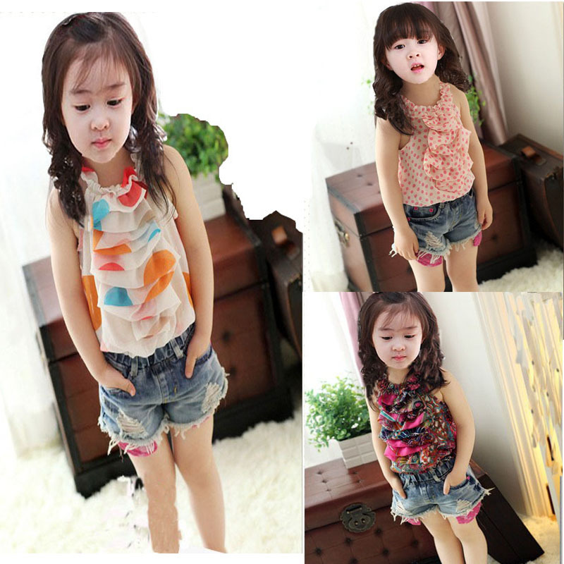 2013 girls clothing super thin all-match chiffon spaghetti strap top free shipping