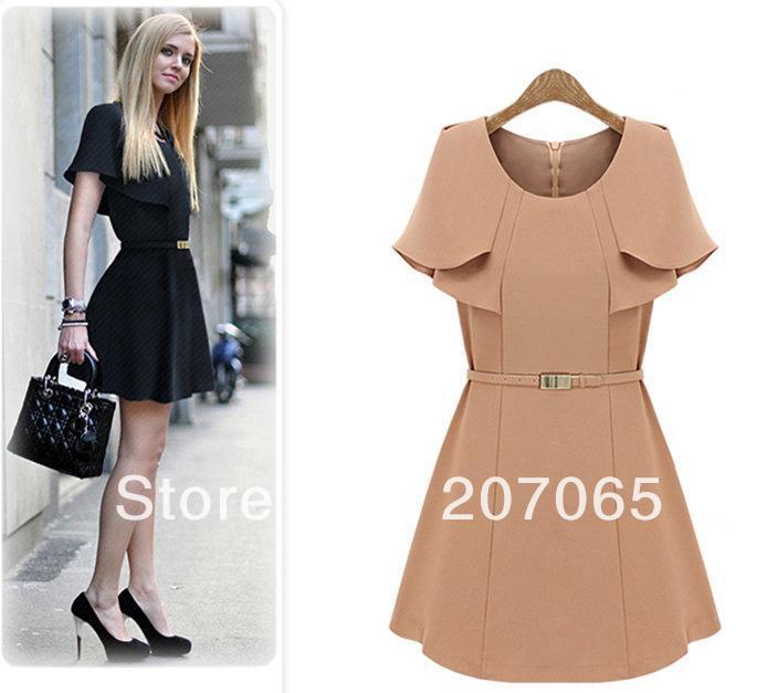 2013 good quality plus size women dress,ladies'dess 2 colour size S,M,L