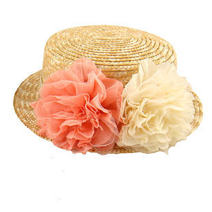 2013 hat female summer beach sun-shading flat double flowers strawhat female