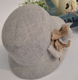 2013 hat spring and summer women's millinery linen flower hat fedoras bucket hats dome bucket hat