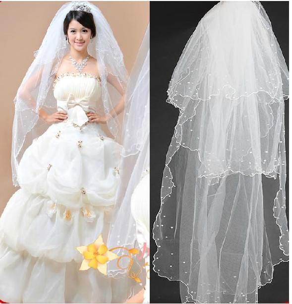 2013 high quality bridal veil 1.5 meters quality embroidered veil