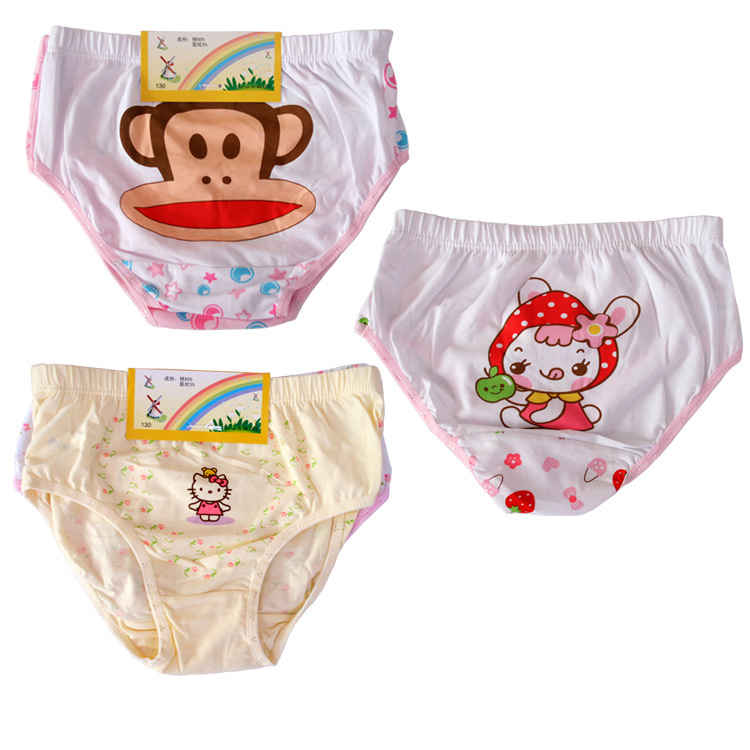 2013 high quality Lycra child panties female child girl panties baby cotton briefs 100% triangle panties