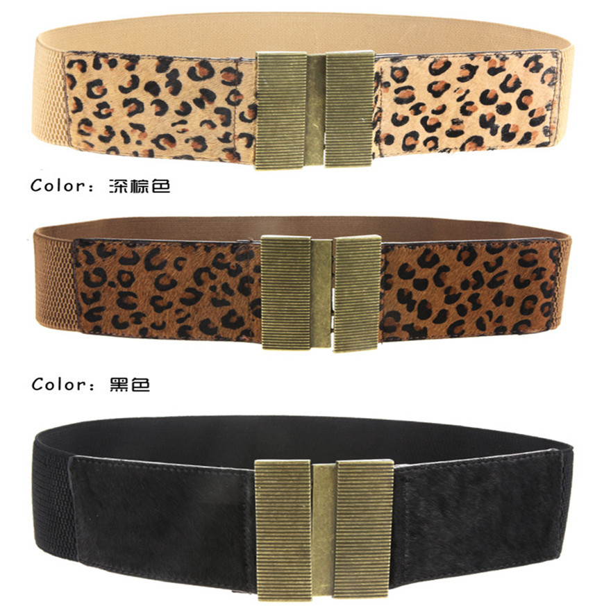 2013 horsehair genuine leather leopard print fashion fur trench knitted all-match strap belt.