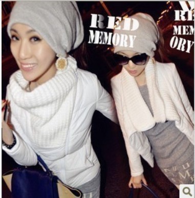 2013 hot sale new fashion women winter warm precedes loose wool knitted headband hat muffler scarf female fashion cap