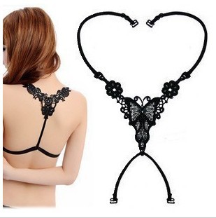 2013 Hot Sale Women's Sexy Underwear Bra Accessories Black Shoulder Straps Baldric Bowknot Cross Straps Wholesale Factory Price