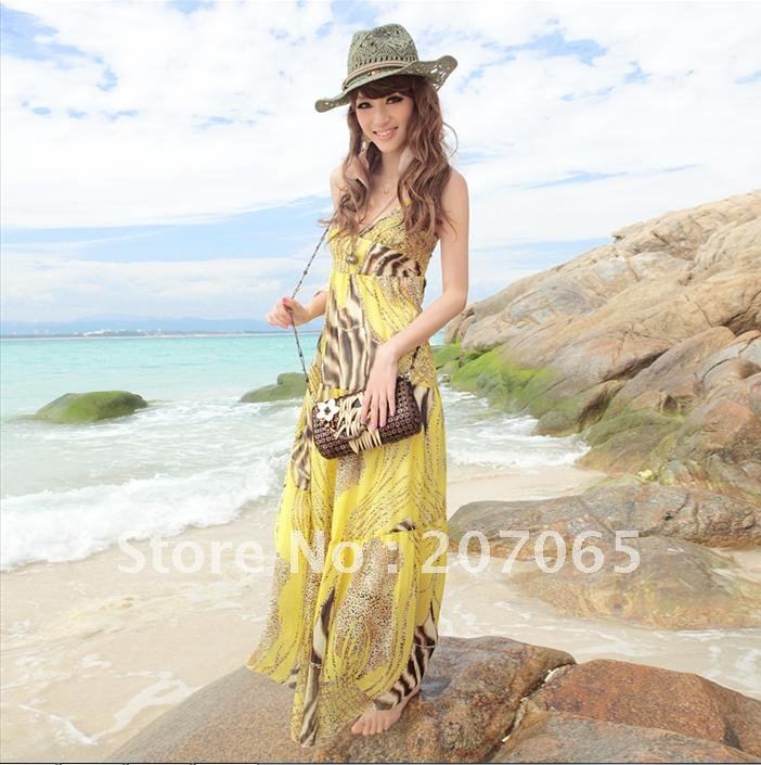 2013 Hot sales! cheap women long dress /beach dress /Bohemian Floral Dress