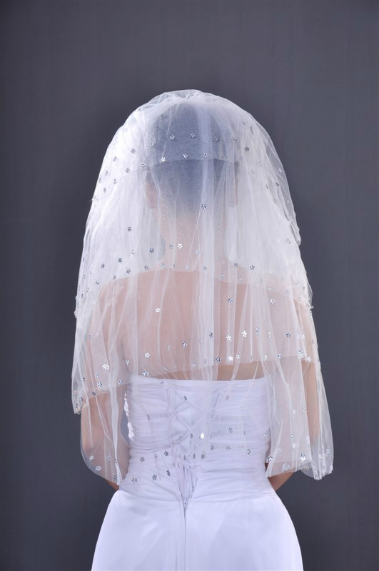 2013 hot-selling aesthetic bridal accessories bridal veil drill bit yarn multi-layer veil mantianxing veil