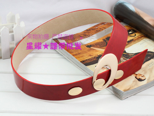 2013 Hot selling Fashion japanned leather pigskin women's wide belt women's all-match decoration cummerbund for free shipping