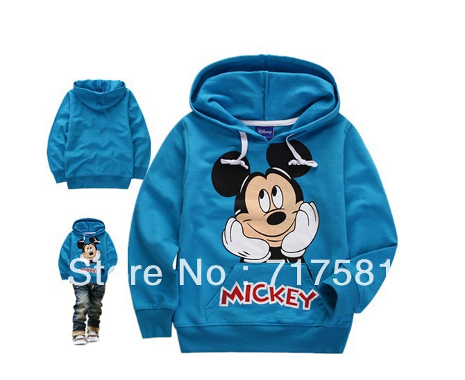 2013 Hot!Spring Mickey Terry hooded jacket cartoon children's clothing baby clothing free shipping