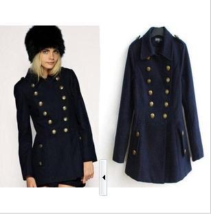 2013 Hot style elegantly women trench coat, wool nylon fur trench coat, nylon mid-length trench coat FREE SHIPPING